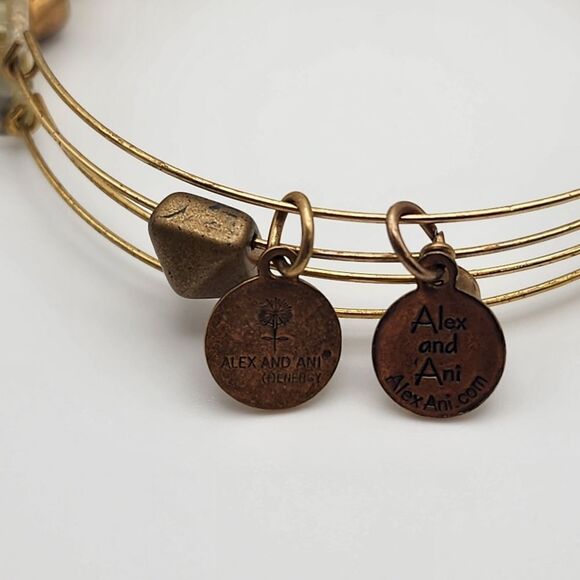 Alex & Ani Gold Beaded Spike Bracelet - Picture 5 of 5